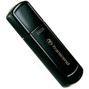 Stick USB Transcend JetFlash 350, 64GB, USB 2.0 (Negru) imagine