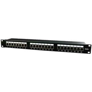 Patch panel Gembird NPP-C524-002, 24 Porturi, 19inch, 1U, CAT.5e (Negru) imagine