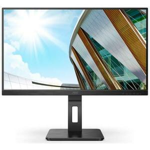 Monitor IPS LED AOC 27inch U27P2CA, UHD (3840x2160), HDMI, DisplayPort, Boxe, Pivot (Negru) imagine