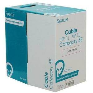 Rola Cablu FTP Spacer SP-RCAT5FTPCU, Cat5e, 305m, Cupru imagine