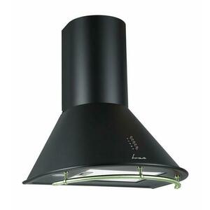 Hota incorporabila decorativa Fram FDH-660HRBK, 589 mc/h, 1 Motor, Lumina LED, 1 Filtru aluminiu (Negru) imagine