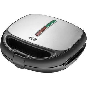 Sandwich maker multifunctional Adler AD3040, 1200W, 5-in-1 (Negru/Argintiu) imagine