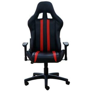 Scaun Gaming Spacer SPCH-TRINITY-RED, imitatie piele, brate ajustabile, greutate max. 120kg, Negru/Rosu imagine