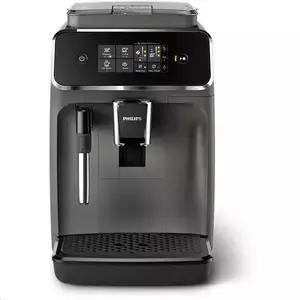 Espressor automat Philips EP2224/10, 2 Bauturi, Rasnita Ceramica, Sistem de Spumare a Laptelui, Ecran Tactil (Negru) imagine