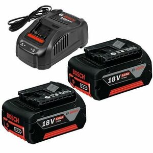 Set 2 acumulatori Li-Ion Bosch Professional GBA 18V, 5.0 Ah, 14.4-18 V, 8 A + incarcator GAL 1880 CV imagine