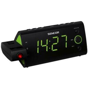 Radio cu ceas Sencor SRC 330 GN (Negru/Verde) imagine