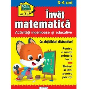 Carte Girasol Scoala acasa Invat matematica, 3+ ani (Multicolor) imagine