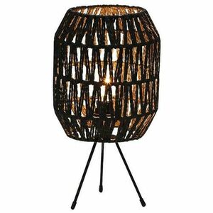 Veioza Rattan, E14, 25W, cu abajur D 16cm x H20 cm, Platinet imagine