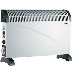 Radiator electric cu ventilator Turbo si temporizator Noveen 2000 W, 3 trepte de putere, Alb imagine