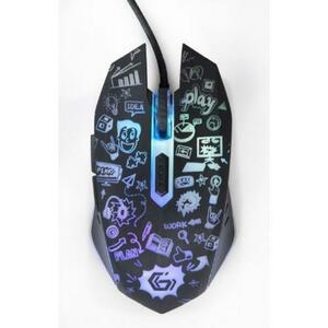 Mouse Gaming GEMBIRD MUS-6B-GRAFIX-01, USB, 3600 dpi, iluminare RGB (Negru) imagine