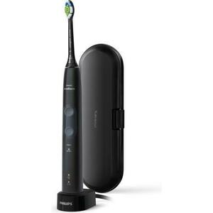 Periuta de dinti sonica electrica Philips Sonicare ProtectiveClean HX6830/53, 62000 miscari/minut, 2 moduri de curatare, 2 intensitati, senzor presiune, functie BrushSync, 1 cap de periere, toc de transport, Negru imagine