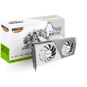 Placa video Inno3D GeForce RTX 4070 TWIN X2 OC WHITE 12GB GDDR6X 192-bit DLSS 3.0 imagine