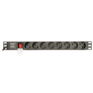 Prelungitor Gembird EG-PDU-014, 8 Schuko, 1U, 16A, 3 m imagine