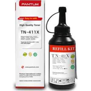 Refill kit Pantum TN-411X , acoperire 6000 pagini (Negru) imagine