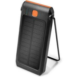 Acumulator Extern Solar Logilink, 10000mAh, Lanterna, USB, USB-C (Negru) imagine