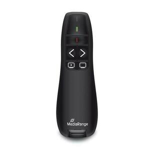 Pointer cu laser MediaRange MROS220, Wireless, Lumina rosie, 5 butoane (Negru) imagine