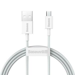 Cablu alimentare si date Baseus, Superior, Fast Charging, USB - Micro-USB 2A 1m, Alb imagine