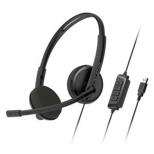 Casti Call Center Creative HS-220, Noise-cancelling Mic, conexiune USB (Negru) imagine