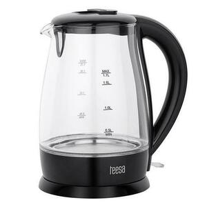 Fierbator de apa Teesa TSA1511B, 2200 W, 1.7 l, Sticla (Negru) imagine