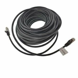 Cablu ecranat FTP, Lanberg 41898, cat 6, mufat 2xRJ45, lungime 20m, AWG 26, 250 MHz, de legatura retea, ethernet, Negru imagine