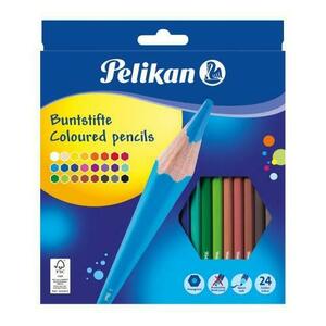 Set creioane color Pelikan, Lacuite, varf de 3 mm, 24 buc/set imagine