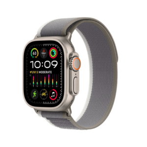 Smartwatch Apple Watch Ultra 2 GPS + Cellular, 49mm Titanium Case with Green/Grey Trail Loop - M/L imagine