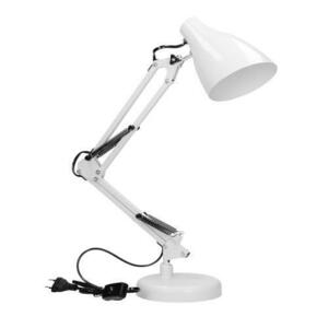 Lampa de birou VIRONE DIAN DL-1/W, E27, 60 W, 3 articulatii mobile, cablu 110 cm cu comutator, otel, Alb imagine