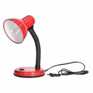 Lampa de birou VIRONE FUPI DL-4/R, E27, 40 W, IP20, cablu 1 m, brat flexibil, Rosu/Negru imagine