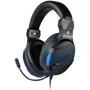 Casca Gaming Stereo BigBen Headset Licenta Sony Playstation, PC, Jack 3.5mm, Cablu 1.2m, Negru imagine