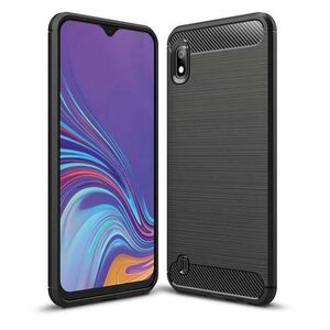 Husa pentru Samsung Galaxy A10 A105, Forcell, Carbon, Neagra imagine