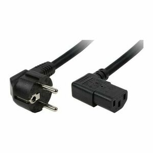 Cablu alimentare PC LogiLink CP103, Schuko-C13, conector 90 grade, lungime 2m imagine