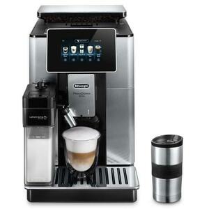 Espressor automat De’Longhi PrimaDonna SOUL ECAM 610.74.MB, Carafa pentru lapte, Sistem LatteCrema, Rasnita cu tehnologie Bean Adapt, Coffee Link App, 1450W, 19 bar, 2.2 l, Cana calatorie (Negru/Argintiu) imagine