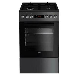 Aragaz mixt Beko FSM52330DAO, 4 arzatoare, Aprindere electrica, 60 L, 50 cm (Negru) imagine