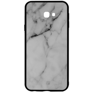 Protectie Spate Just Must Glass Print White Marble JMGPJ4PWHM pentru Samsung Galaxy J4 Plus (Multicolor) imagine