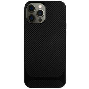 Protectie Spate Lemontti Carbon Fiber LEMHCPIXIIPMN pentru Apple iPhone 12 Pro Max (Negru) imagine