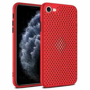 Husa Protetie Spate Lemontti LEMHBIPH8R Bubble pentru iPhone SE 2020/8/7 (Rosu) imagine