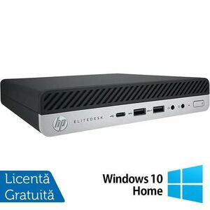 Calculator Sistem PC Refurbished HP EliteDesk 800 G5 Mini PC, Intel Core i5-9500 3.00-4.40GHz, 8GB DDR4, 256GB SSD + Windows 10 Home imagine