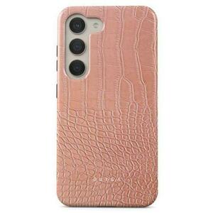 Husa Burga Dual Layer Pink Croco pentru Samsung Galaxy S23 imagine