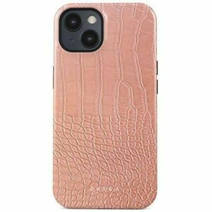 Husa Burga Dual Layer Pink Croco pentru iPhone 15 imagine