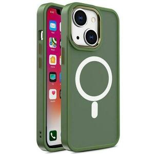 Husa Lemontti Color Matte MagSafe compatibila cu iPhone 15, Verde imagine