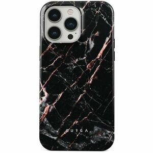 Husa Burga Dual Layer Rose Gold Marble compatibila cu iPhone 15 Pro imagine