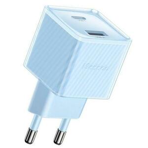 Incarcator Retea Mcdodo Dichromatic Dual Port Type-C si USB-A, Fast Charging PD 33W (Albastru) imagine