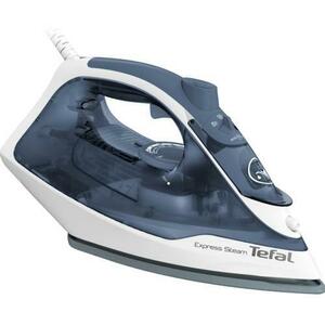 Fier de calcat Tefal Express Steam FV2837E0, 2400W, jet de abur 165 g/min, abur variabil 0-35 g/min, 270 ml, talpa Cerilium (Alb/Albastru) imagine