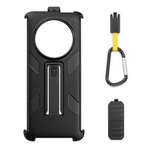 Carcasa de protectie multifunctionala pentru Ulefone Armor 23 Ultra cu clema detasabila rotativa 180° si carabina (Negru) imagine