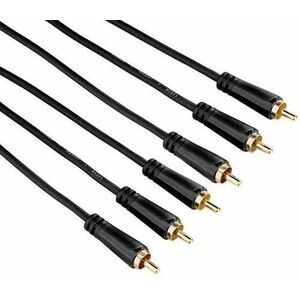 Cablu Audio - Video Hama 122157, 3 x RCA - 3 x RCA, 1.5 m (Negru) imagine