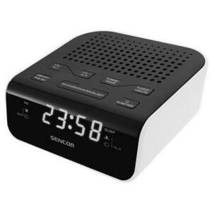 Radio cu ceas Sencor SRC 136 (Negru/Alb) imagine