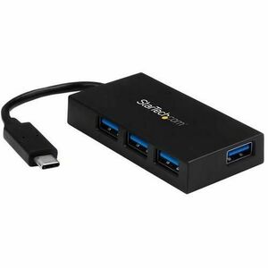 Hub USB Startech HB30C4AFS, 4x USB 3.0 (Negru) imagine