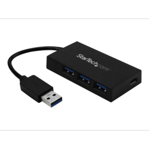 Hub USB Startech HB30A3A1CFB, 4x USB 3.2, 5000 Mbit/s (Negru) imagine