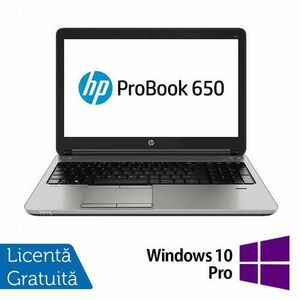 Laptop Refurbished HP ProBook 650 G3, Intel Core i5-7200U 2.50GHz, 8GB DDR4, 256GB SSD, 15.6 Inch, Tastatura Numerica, Webcam + Windows 10 Pro imagine