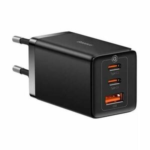 Incarcator Baseus CCGP120201, 2xUSB-C, 65W, Negru imagine